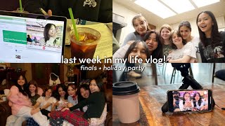 WEEK IN MY LIFE VLOG Last Vlog of 2023 Finals  Holiday Party 🎁 🎉 [upl. by Ailefo]