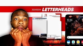 How To Design A Professional Letterhead For Your Business  Using Your Smartphone [upl. by Nennek550]