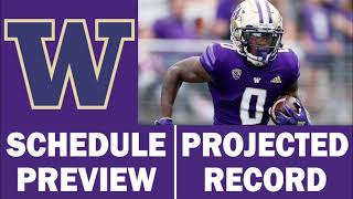 Washington Football 2024 Schedule Preview amp Record Projection [upl. by Circosta]