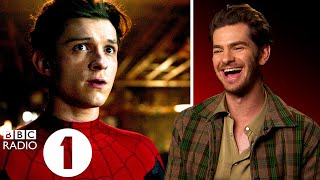 quotToms a really bad liarquot 😂 Andrew Garfield on SpiderMan No Way Home and hanging with Charlie Cox [upl. by Ardekahs]