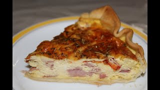 Quiche jambon tomate  Recette facile et rapide idéale pour lété 🌞😀 [upl. by Pulsifer]