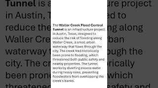 Waller Creek Flood Control Tunnel in Austin Texas US [upl. by Ariuqahs696]