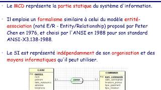 043  Méthode Merise le MCD [upl. by Dodd]