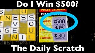 Do I Win 500  Scratch Off Tickets  Crosswords Only  Minnesota Lottery [upl. by Alfi936]