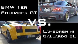 Lamborghini Gallardo vs BMW 1er M GT Team Schirmer  Race 1 [upl. by Naeruat189]