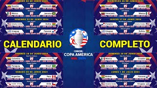 CALENDARIO COMPLETO de la COPA AMERICA 2024 [upl. by Donal]