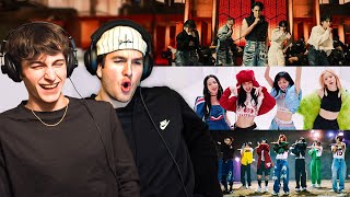 NON KPOP FANS FIRST TIME REACTION  Blackpink Stray Kids Seventeen [upl. by Ennasus]