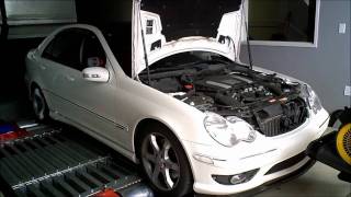 Mercedes Benz C230 V6 M272 ECU Tune Dyno [upl. by Atthia]