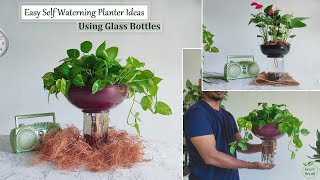 Self Watering System for Indoor Plants  Self Watering Planters  Self Watering IdeasGREEN DECOR [upl. by Carbone207]