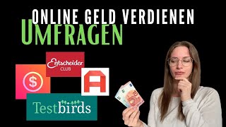 online Geld verdienen mit Umfragen I Meine Erfahrungen amp Plattformen die ich nutze [upl. by Basir]