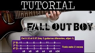 Thnks fr th mmrs  Fall Out Boy Tutorial de Guitarra  How to play [upl. by Brackely61]