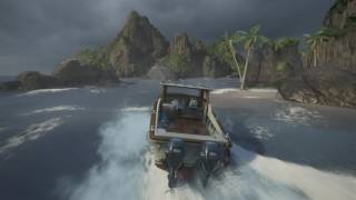 Uncharted 4 A Thiefs End  Chap 12 At Sea Zipline To Boat John Avery Statue Spyglass Sequence [upl. by Alemat]