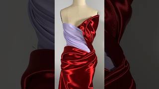 ✨CREATIVE DRAPING PROCESS FOR FASHIONTIMELAPSE fashion eveninggown dressmaking fashiondesigner [upl. by Reinke]