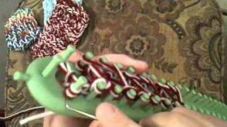 How to Loom Knit Triple Knit Stitch [upl. by Imeaj]