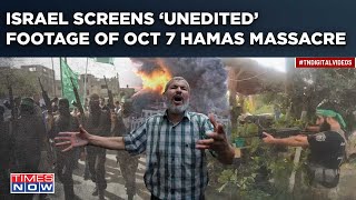 Israel quotScreens Raw Unedited RealTime Footagequot Of Hamas Oct 7 Massacre Scarring Proof Shows This [upl. by Yelyak999]