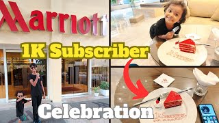 1K subscriber celebration🎉 at the MARRIOTT hotel 💯😍👈 rajabbutt94 [upl. by Nagey]