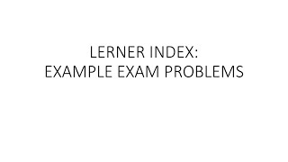 Lerner Index Example Exam Problems [upl. by Yhtomot582]