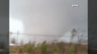 The EF3 Tornado That Hit Adairsville Georgia Up Close [upl. by Nahallac909]