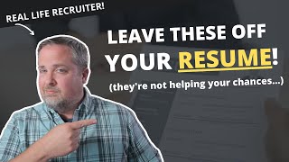 Remove These From Your Resume  Tips On How To Write An Effective Resume [upl. by Salocin]