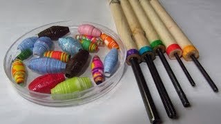 How to Make Paper Beads with Paper Bead Rollers Craft Tutorial [upl. by Aronson715]