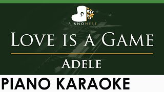 Adele  Love is a Game  LOWER Key Piano Karaoke Instrumental [upl. by Ansela]