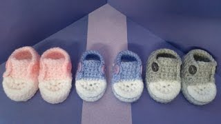 part 3 How to crochet my easy petite converse style slippers [upl. by Ylrehs]