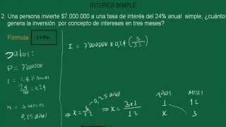 INTERÉS SIMPLE CALCULAR EL INTERÉS  EJERCICIO 4 [upl. by Ococ]