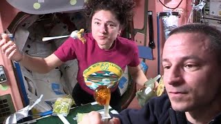 Space makes eating a lot more fun Astronauts explain food prep [upl. by Newbill]