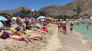 Palermo Mondello beach amazing water and good food Sicilia [upl. by Sharma]