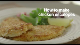 How To Make Chicken Escalopes  Good Housekeeping UK [upl. by Ayotas]