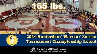 2024 Hunterdon Warren Sussex Wrestling Tournament Final Round  165 lbs [upl. by Dewhurst]