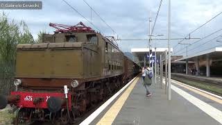 Partenza della E626294 dalla stazione di Latina Treno Storico del Razionalismo di Fondazione FS [upl. by Hgielyk535]