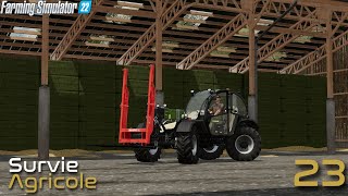 JE REMPLI LES STOCKAGES DES ANIMAUX   Survie Agricole EP23  Farming Simulator 22 [upl. by Barrett]