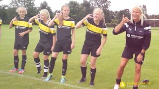 Pernille Harder Football Camp dancing with Razak Pimpong [upl. by Crystie799]