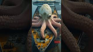 Amazing Exploring  Giant Octopus Attacks Abandoned Ship on the Shore ai explore amazing [upl. by Oramlub]