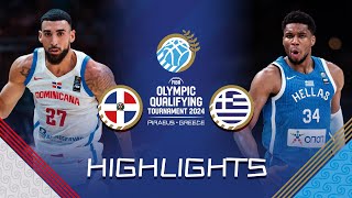 Giannis Antetokounmpo and Greece prevail vs Dominican Republic  Highlights  FIBA OQT 2024 Greece [upl. by Peggie]