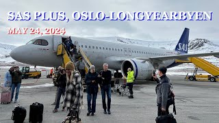 Flying SAS Plus from Oslo to Svalbard [upl. by Nagy]