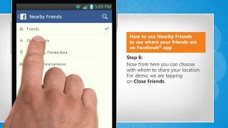 How to use Nearby Friends on Facebook® app Tutorial [upl. by Gruber]