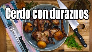 Como hacer Cerdo con Duraznos receta delicioso y agridulce [upl. by Inafets]