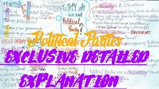 Political Parties class 10th Part5 NECESSITYIMPORTANCE OF POLITICAL PARTIES [upl. by Melisent]