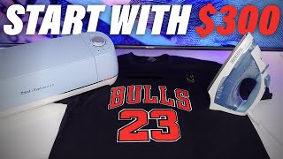 How To Start A TShirt Business On A SUPER BUDGET Cricut Machine Iron [upl. by Leunad]