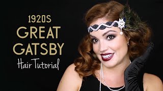 1920s Great Gatsby Hair Tutorial [upl. by Atteugram187]