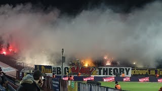 19004  oprawa i pyro na meczu Pogoń Szczecin  Górnik Zabrze 150219 [upl. by Jayson]