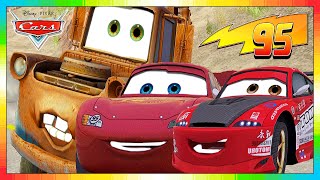 CARS 3 2 1  ESPAÑOL  niños película  1 de 6  El Rayo McQueen amp Tow Mate Mater [upl. by Imrots587]