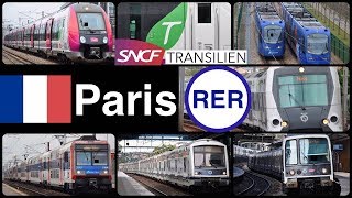 Paris RER amp Transilien 39 Departure amp Pass videos [upl. by Ralli377]