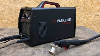 Lidl PARKSIDE PERFORMANCE PPSK 40 A1 Plasma cutter with compressor  Plasmaschneider mit Kompressor [upl. by Lokin]