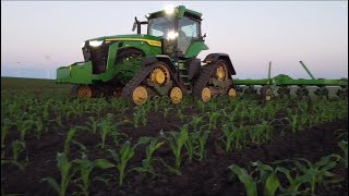 Organic Farming  Custom JD 60ft Row Crop Cultivator [upl. by Alamap890]