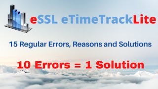 eSSL eTimeTrackLite  15 Regular Errors  Reason amp Solutions  2019 [upl. by Raye]