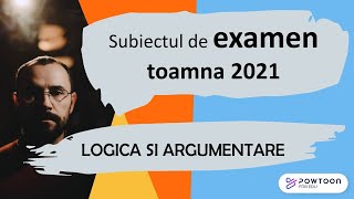 Bac Logica 2021  Rezolvarea subiectului de BAC din toamna [upl. by Gabel]