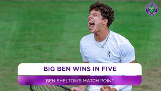 Ben Shelton  Winning moment  Second round  Wimbledon 2024 [upl. by Kall]